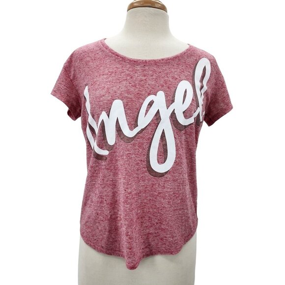Victoria's Secret Womens Angel Short Sleeve T-Shirt Size Small Petite SP Pink - Picture 1 of 13